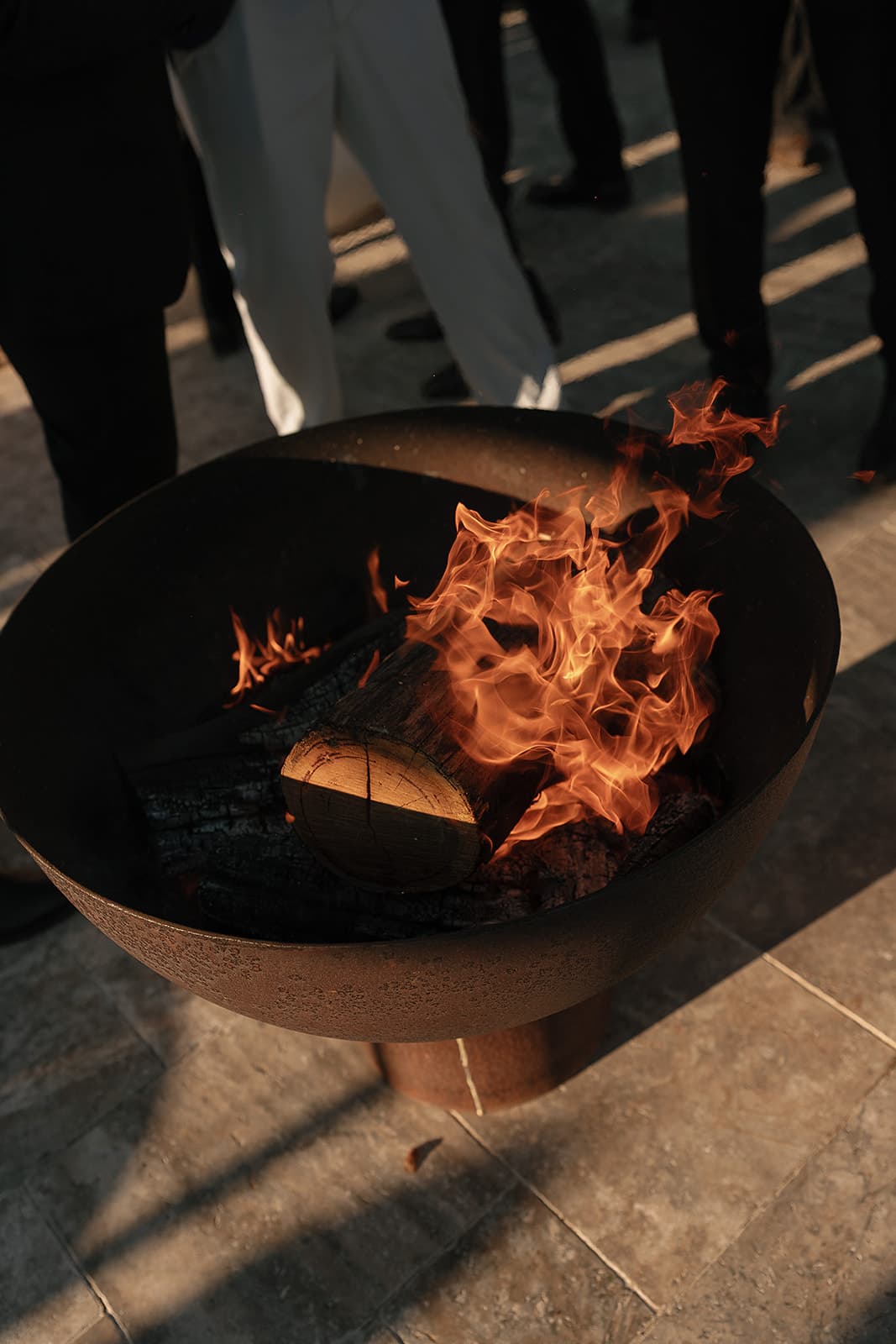 The fire on the terrace