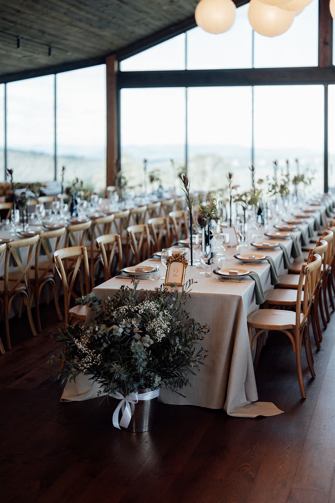 Set for the long table
