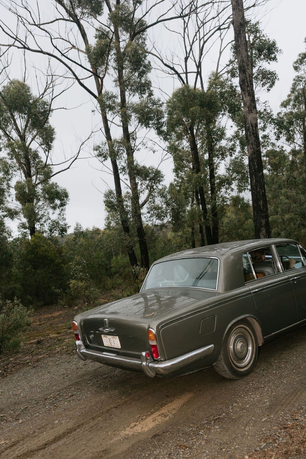 The Rolls-Royce waiting in the gums above The Cliffs after the ceremony